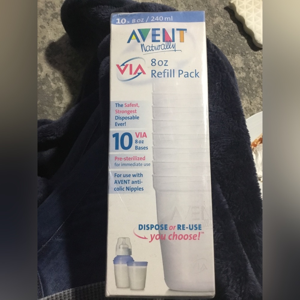 AVENT 10x 8 oz. bases refill pack, for AVENT anti-colic nipples